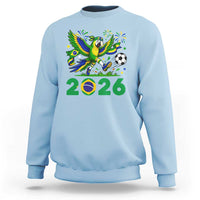 Funny Brazil Soccer Macaw Sweatshirt 2026 Football Fan Graphic