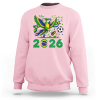 Funny Brazil Soccer Macaw Sweatshirt 2026 Football Fan Graphic