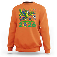 Funny Brazil Soccer Macaw Sweatshirt 2026 Football Fan Graphic