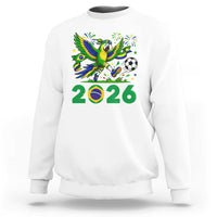 Funny Brazil Soccer Macaw Sweatshirt 2026 Football Fan Graphic