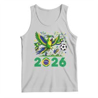 Funny Brazil Soccer Macaw Tank Top 2026 Football Fan Graphic