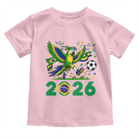 Funny Brazil Soccer Macaw Toddler T Shirt 2026 Football Fan Graphic