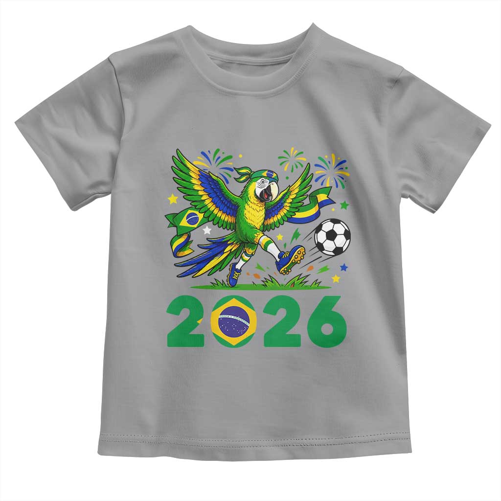 Funny Brazil Soccer Macaw Toddler T Shirt 2026 Football Fan Graphic