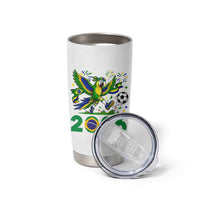 Funny Brazil Soccer Macaw Tumbler Cup 2026 Football Fan Graphic