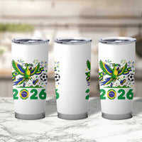 Funny Brazil Soccer Macaw Tumbler Cup 2026 Football Fan Graphic