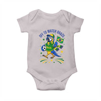 Off To Watch Brazil Baby Onesie Funny Tropical Bird Soccer Fan