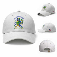 Off To Watch Brazil Baseball Cap Funny Tropical Bird Soccer Fan