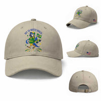 Off To Watch Brazil Baseball Cap Funny Tropical Bird Soccer Fan
