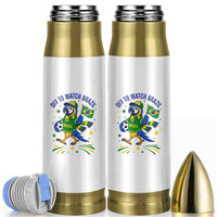 Off To Watch Brazil Bullet Tumbler Funny Tropical Bird Soccer Fan
