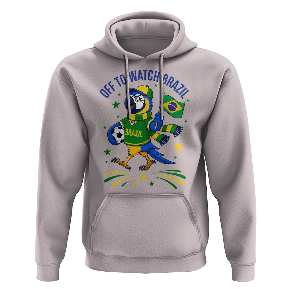 Off To Watch Brazil Hoodie Funny Tropical Bird Soccer Fan