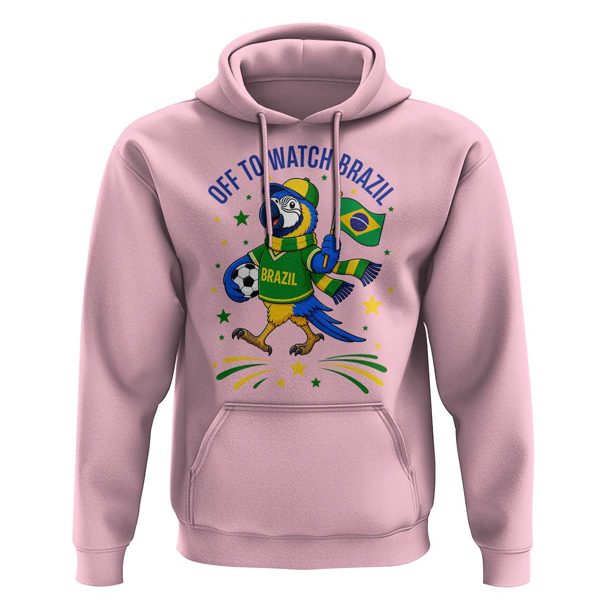 Off To Watch Brazil Hoodie Funny Tropical Bird Soccer Fan