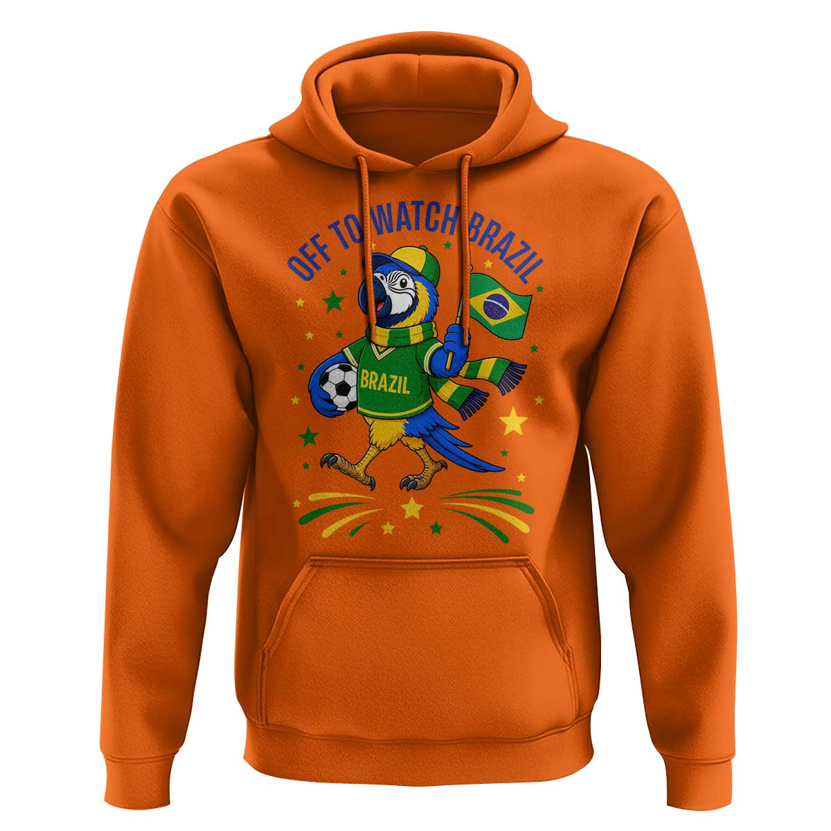 Off To Watch Brazil Hoodie Funny Tropical Bird Soccer Fan
