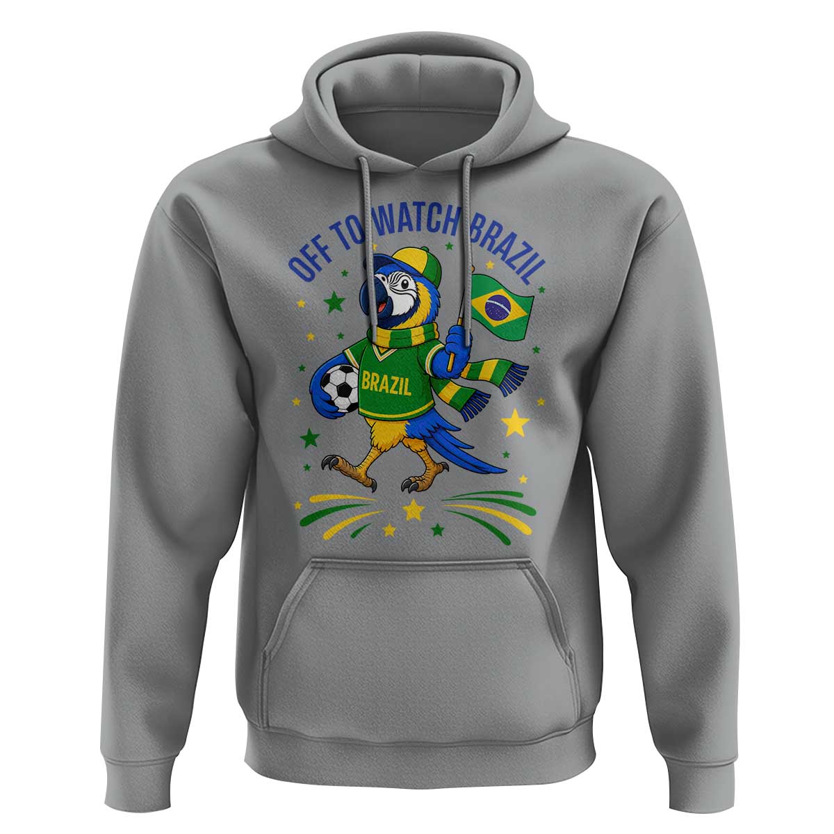 Off To Watch Brazil Hoodie Funny Tropical Bird Soccer Fan