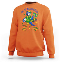 Off To Watch Brazil Sweatshirt Funny Tropical Bird Soccer Fan