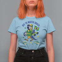 Off To Watch Brazil T Shirt For Women Funny Tropical Bird Soccer Fan