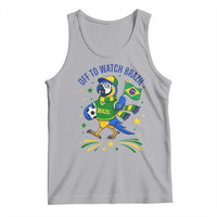 Off To Watch Brazil Tank Top Funny Tropical Bird Soccer Fan