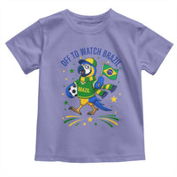 Off To Watch Brazil Toddler T Shirt Funny Tropical Bird Soccer Fan