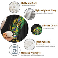 Brazil Soccer Fan 2026 Gift Throw Blanket Vai Brasil