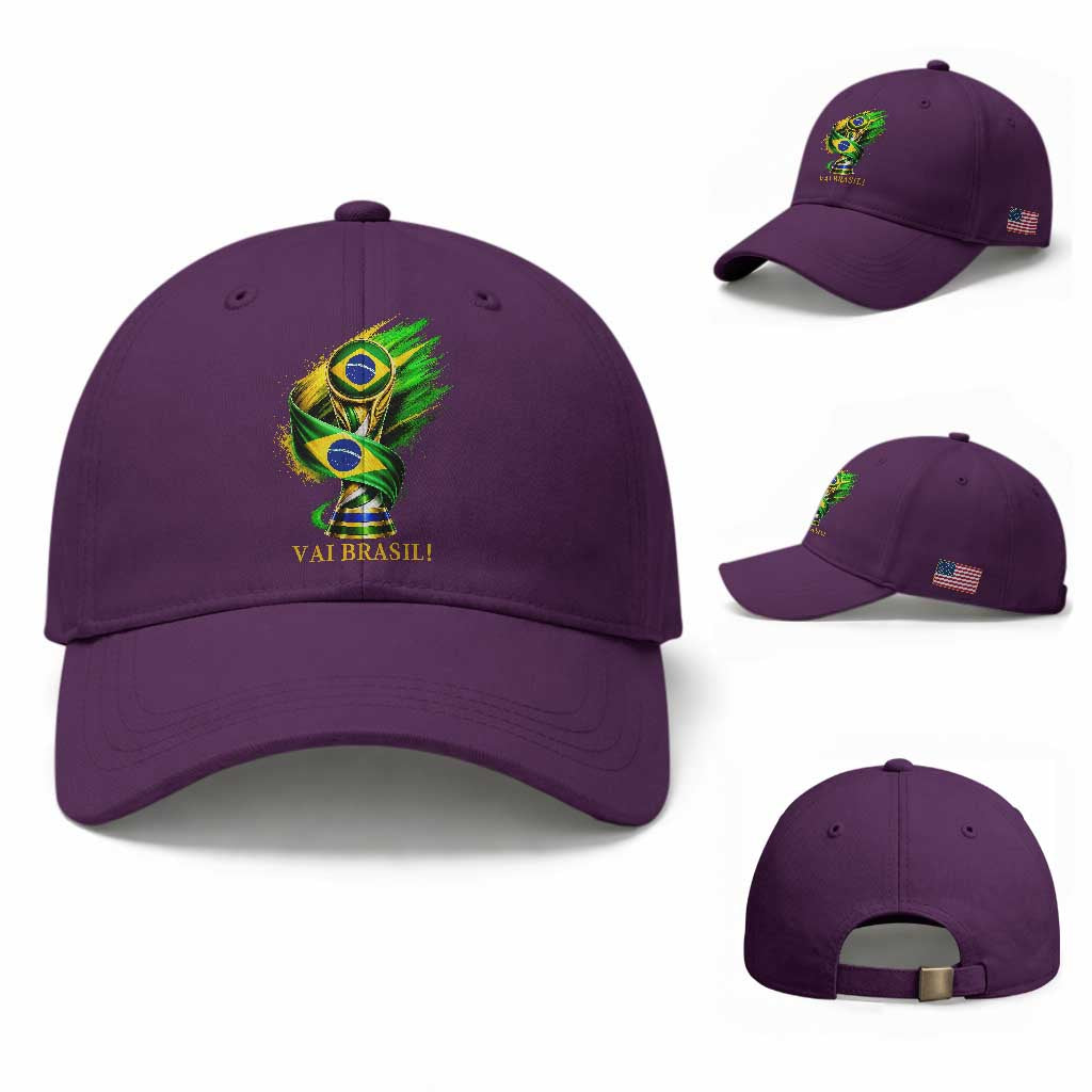 Brazil Soccer Fan 2026 Gift Baseball Cap Vai Brasil