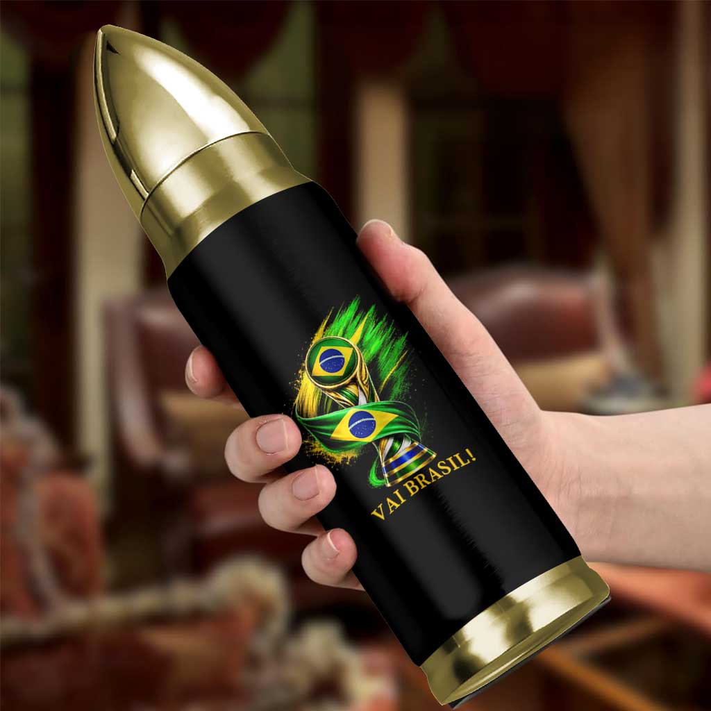 Brazil Soccer Fan 2026 Gift Bullet Tumbler Vai Brasil