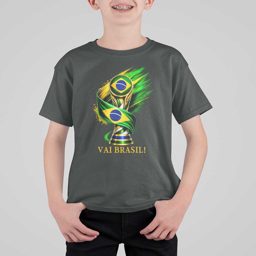 Brazil Soccer Fan 2026 Gift T Shirt For Kid Vai Brasil