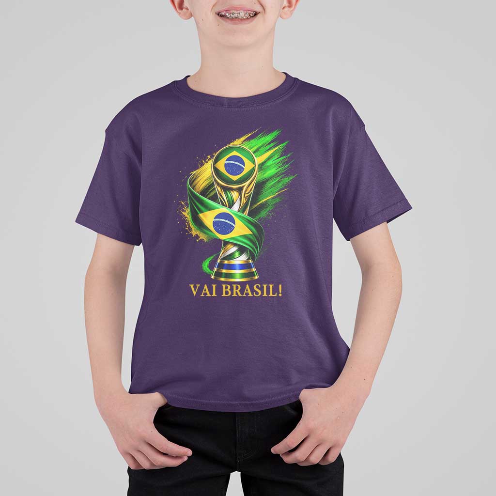 Brazil Soccer Fan 2026 Gift T Shirt For Kid Vai Brasil