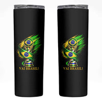 Brazil Soccer Fan 2026 Gift Skinny Tumbler Vai Brasil