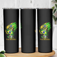 Brazil Soccer Fan 2026 Gift Skinny Tumbler Vai Brasil