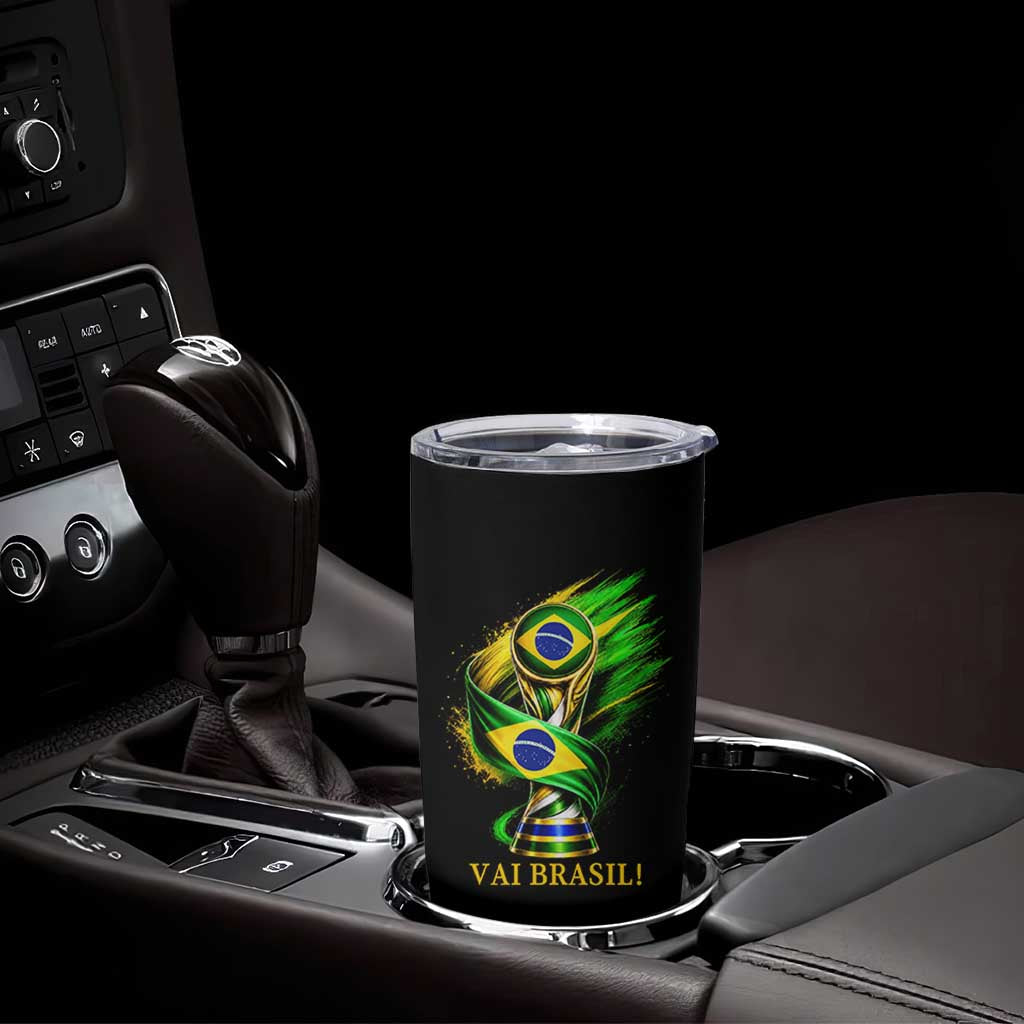 Brazil Soccer Fan 2026 Gift Tumbler Cup Vai Brasil