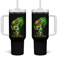 Brazil Soccer Fan 2026 Gift Tumbler With Handle Vai Brasil