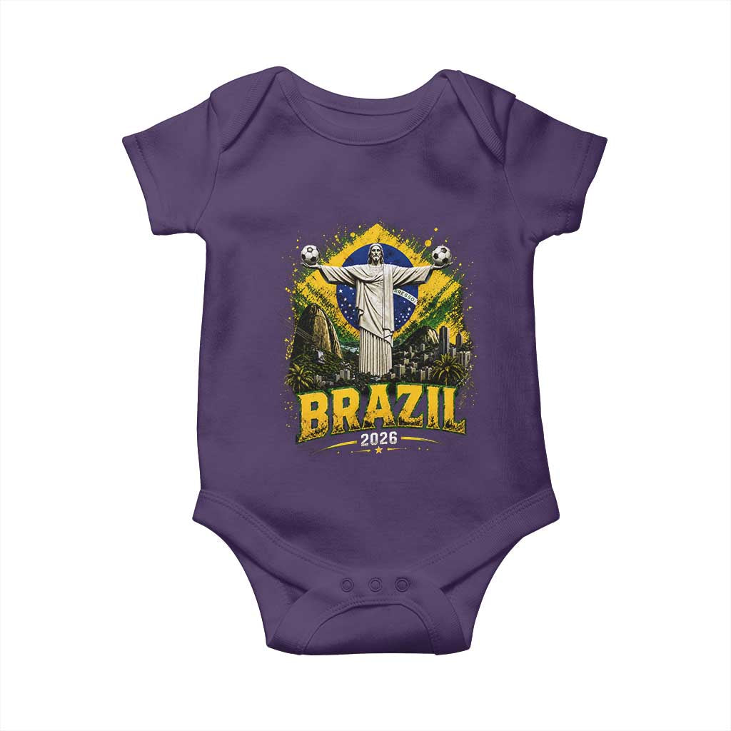 Brazilian Futbol 2026 Baby Onesie Christ The Redeemer Football Pride