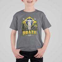 Brazilian Futbol 2026 T Shirt For Kid Christ The Redeemer Football Pride