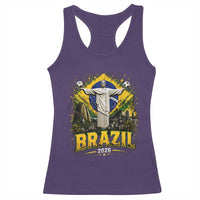 Brazilian Futbol 2026 Racerback Tank Top Christ The Redeemer Football Pride