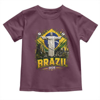 Brazilian Futbol 2026 Toddler T Shirt Christ The Redeemer Football Pride