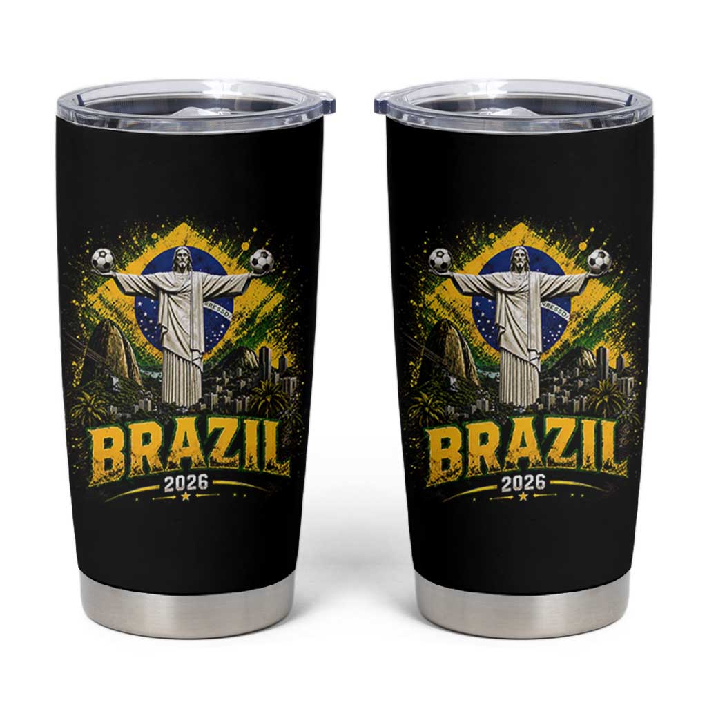 Brazilian Futbol 2026 Tumbler Cup Christ The Redeemer Football Pride