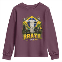 Brazilian Futbol 2026 Youth Sweatshirt Christ The Redeemer Football Pride