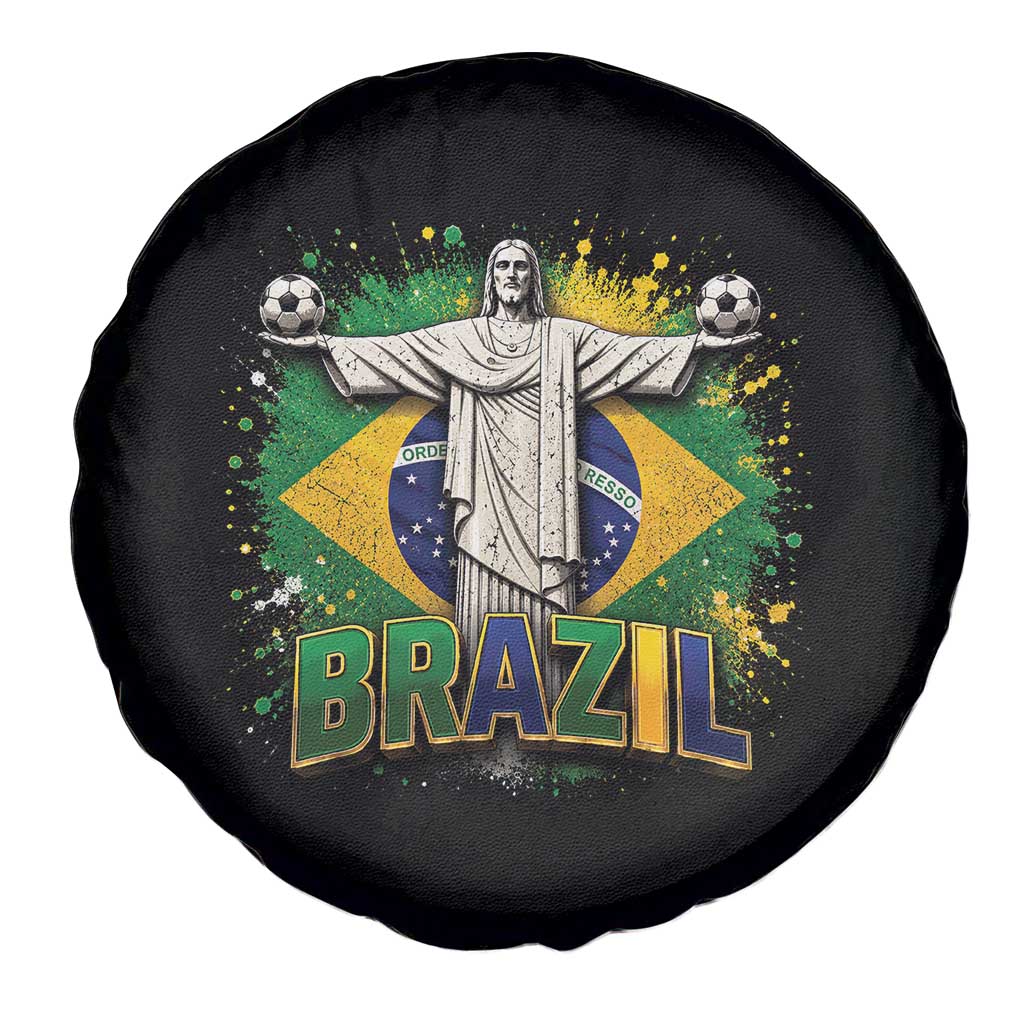 Latin Pride Christ The Redeemer Graphic Spare Tire Cover Brazilian Football 2026