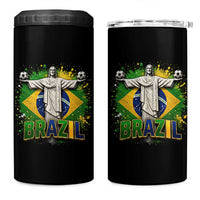 Latin Pride Christ The Redeemer Graphic 4 in 1 Can Cooler Tumbler Brazilian Football 2026