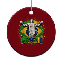 Latin Pride Christ The Redeemer Graphic Ceramic Ornament Brazilian Football 2026