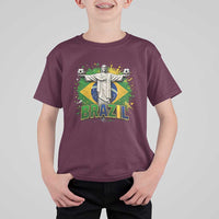 Latin Pride Christ The Redeemer Graphic T Shirt For Kid Brazilian Football 2026