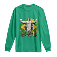 Latin Pride Christ The Redeemer Graphic Long Sleeve Shirt Brazilian Football 2026