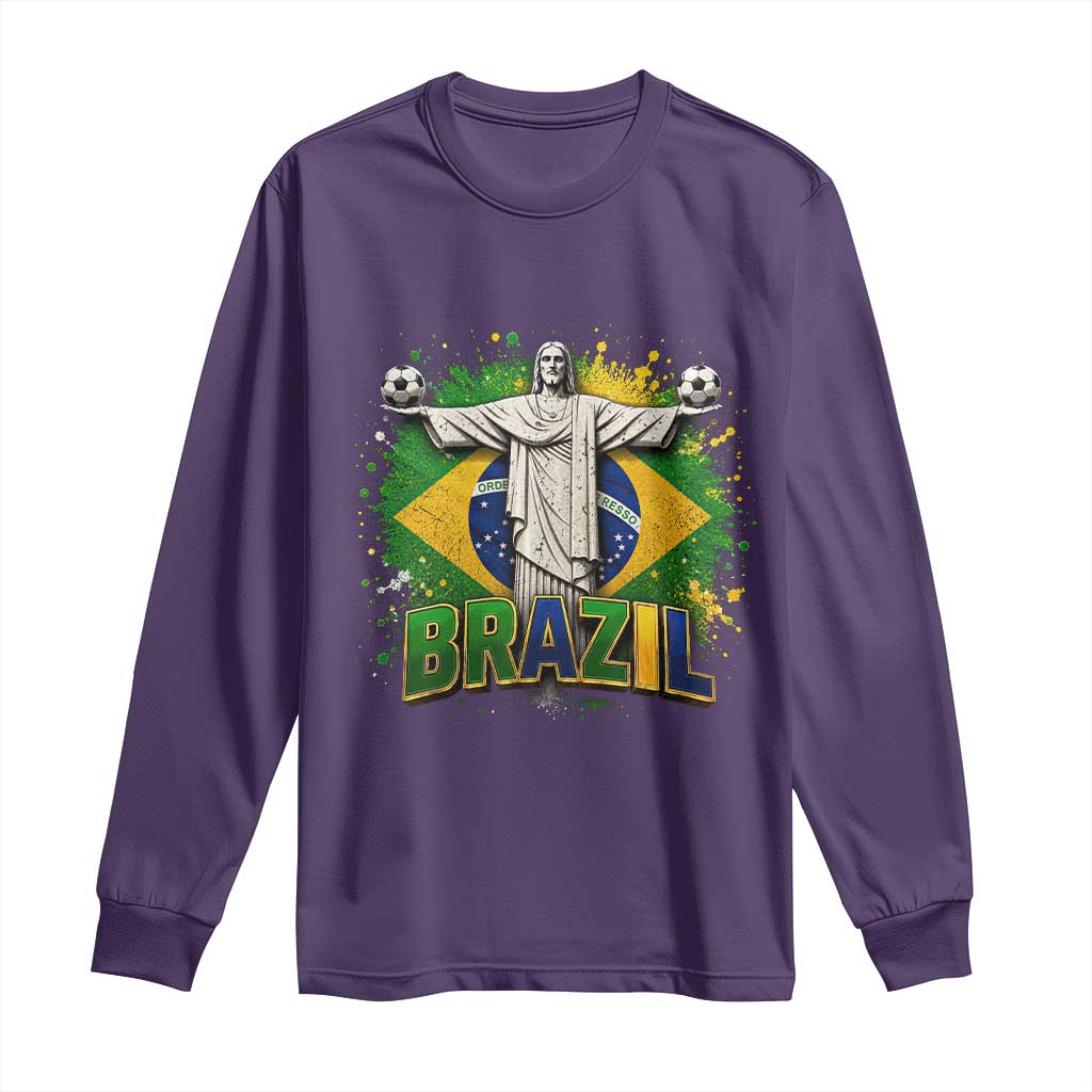Latin Pride Christ The Redeemer Graphic Long Sleeve Shirt Brazilian Football 2026