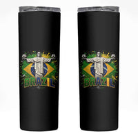 Latin Pride Christ The Redeemer Graphic Skinny Tumbler Brazilian Football 2026