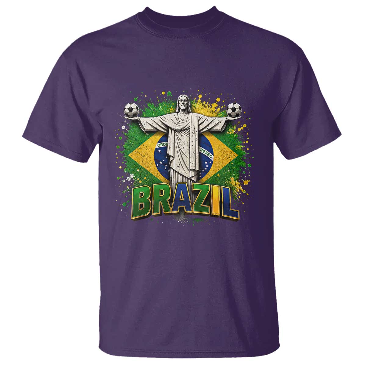 Latin Pride Christ The Redeemer Graphic T Shirt Brazilian Football 2026