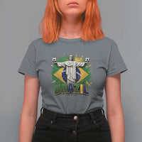 Latin Pride Christ The Redeemer Graphic T Shirt For Women Brazilian Football 2026