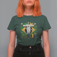 Latin Pride Christ The Redeemer Graphic T Shirt For Women Brazilian Football 2026