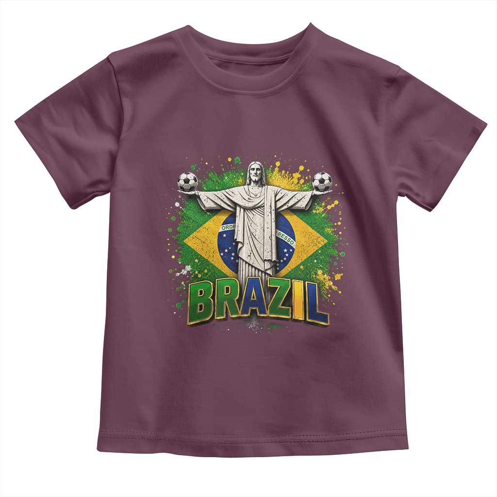 Latin Pride Christ The Redeemer Graphic Toddler T Shirt Brazilian Football 2026