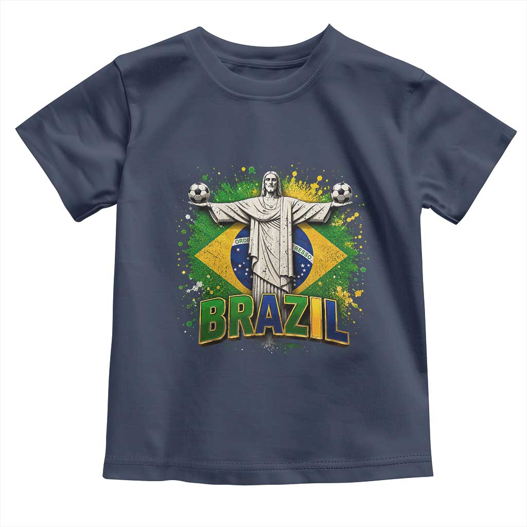 Latin Pride Christ The Redeemer Graphic Toddler T Shirt Brazilian Football 2026