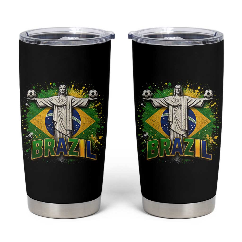 Latin Pride Christ The Redeemer Graphic Tumbler Cup Brazilian Football 2026