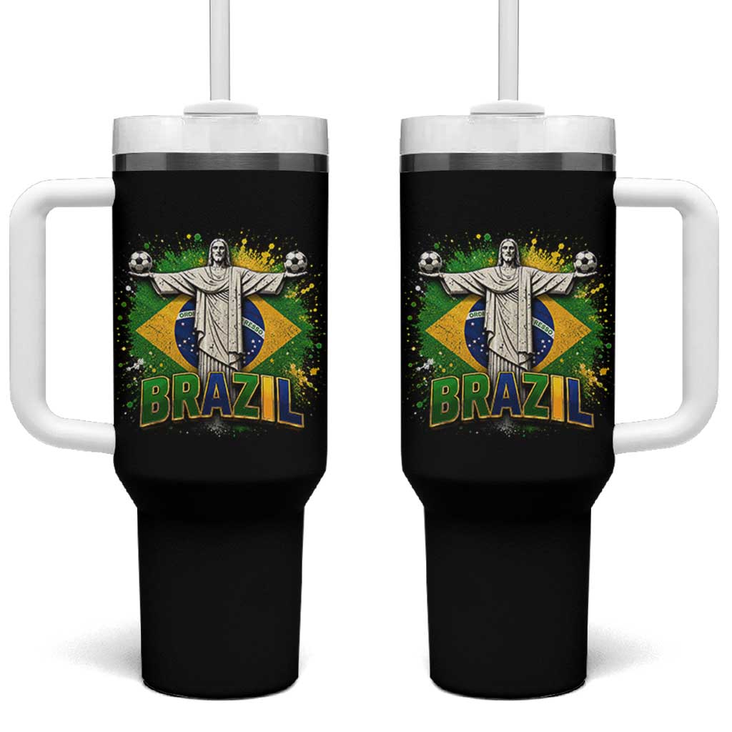 Latin Pride Christ The Redeemer Graphic Tumbler With Handle Brazilian Football 2026